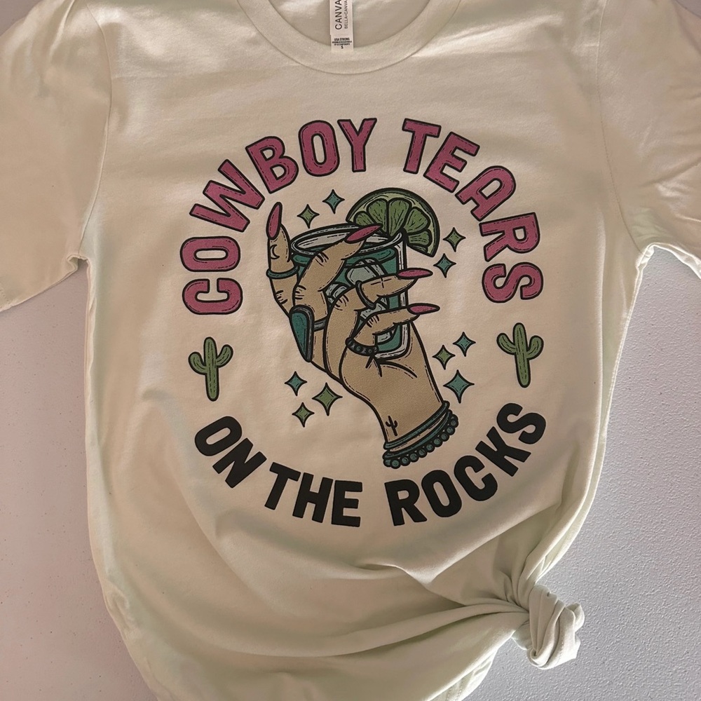 NWT Cowboy Tears On The Rocks Tee